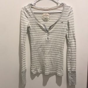 Striped long sleeve Henley - Hollister